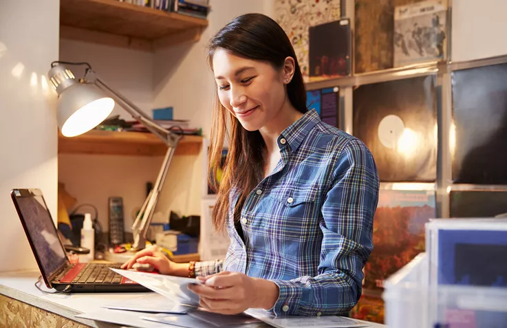 woman working