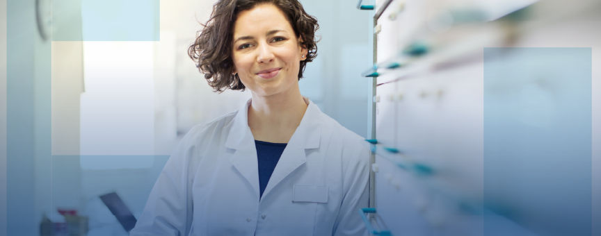 Pharmacist smiling