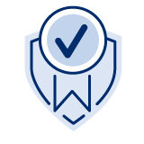 Ribbon shield icon under Certification of Authenticity