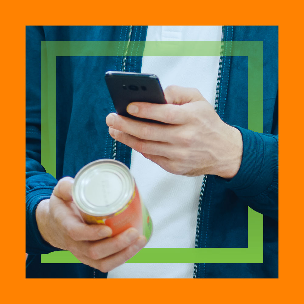 image of consumer scanning a product with their phone