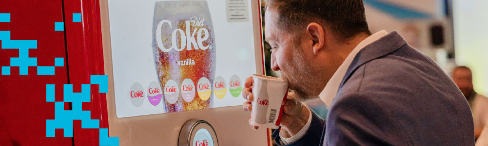 Charging cafe at GS1 Connect sponsored by Coca Cola