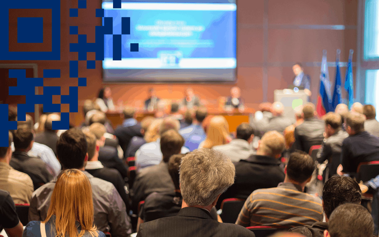 Conference audience attending a session