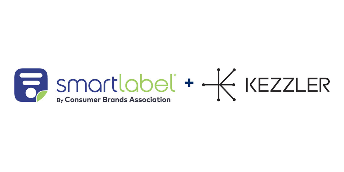 Logo for SmartLabel and Kezzler combined sponsor