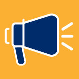 megaphone icon with sound lines coming out