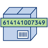 product box with gtin icon