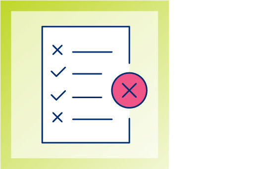 checklist with errors icon