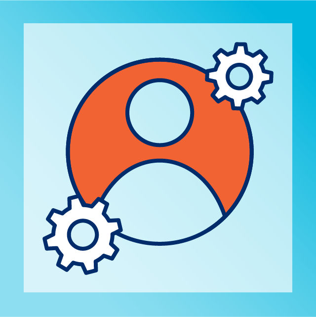 Illustration of profile figure with two gears