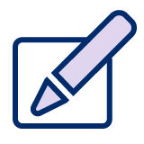 Paper with pencil icon