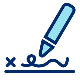 icon of pen and signature