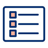 icon of paper with checkmark boxes
