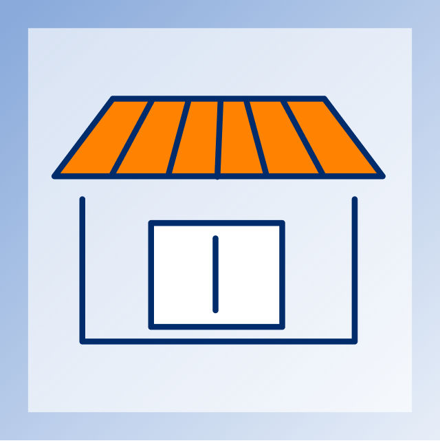 Graphic of a retail location