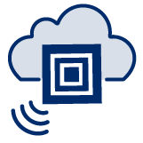 illustration of RFID carrier with cloud behind it
