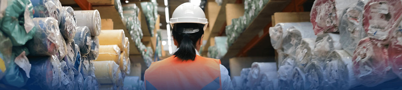 person working in supplier warehouse