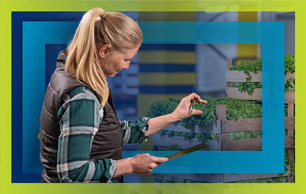 Woman working at store
