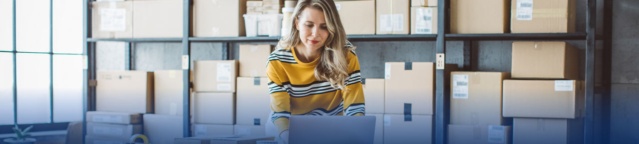 small business owner taking inventory