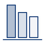 bar chart with three vertical columns