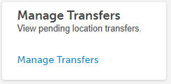 Manage Transfers link