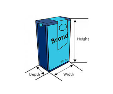 determine the height, width and depth of the item